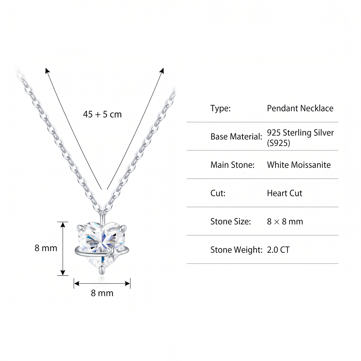 Orbit Heart Necklace