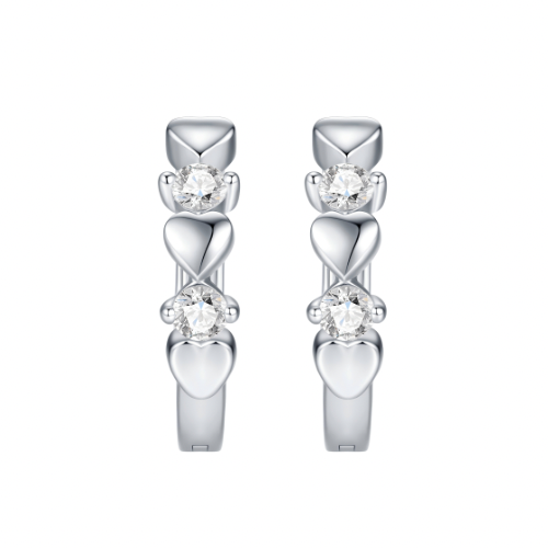 Heart Huggie Earrings